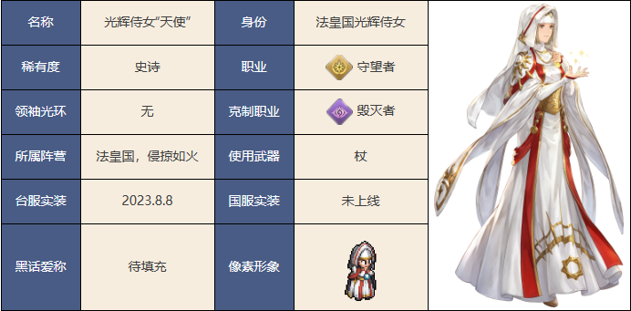 《铃兰之剑为这和平的世界》光辉侍女天使角色介绍一览